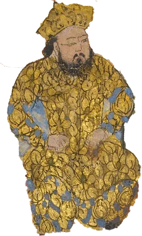 خسرو انوشیروان در نگارگری — Khosrow I (Anushirvan) in a Persian painting